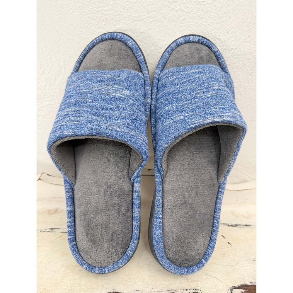 Isotoner‎ Women's Slide Slippers Blue Memory Foam House Shoes 9.5–10